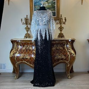 Women’s all over sequins evening formal prom dress